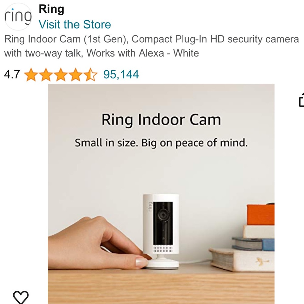 RING indoor security camera